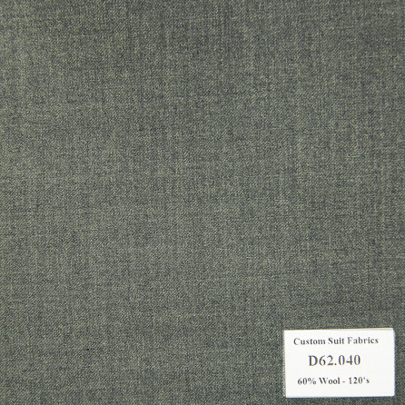  D62.040 Kevinlli V4 - Vải Suit 60% Wool - Xám Trơn
